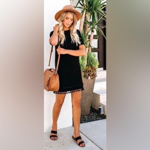 ZARA SHIFT tassel fringed dress - Picture 2 of 12